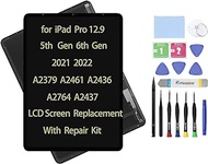 daplinno 12.9"" LCD Screen Replacement Compatible with iPad Pro 12.9 5th 6th Gen Generation 2021 2022 A2379 A2461 A2436 A2764 A2437 Display LCD Assembly Glass + Touch Digitizer + Repair Kit