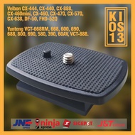 Quick Release Plate Tripod mounting Plate Monopod Velbon CX-444 CX 888 CX-460mini 460 470 570 638