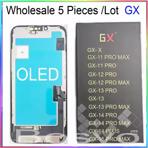 5 Pieces / Lot For iPhone X XS XR 11 12 13 14 15 16 PRO MAX PLUS Mini Screen Display LCD With Touch 