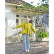 KEMEJA Gea Top | Women's Oversized Linen shirt - Linen Cringkel shirt - Top - Oversized linen shirt 
