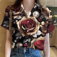 Floral shirts for women, clothing, rainbow shirts, printed shirts, graffiti shirts, Hawaiian shirts,