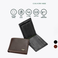 COUNTRY HIDE METRO Full Grain Cowhide RFID Blocking Bi-Fold Mid Flip Short Wallet CH00-HW20117