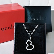 Qeelin麒麟 wulu系列 18K白金滿鑽黑瑪瑙葫蘆項鍊