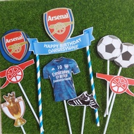 Arsenal topper cake customize name