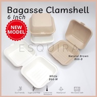 Sugarcane Bagasse Burger Box 6 Inch for Sale Korean Cake Box 450 ML /