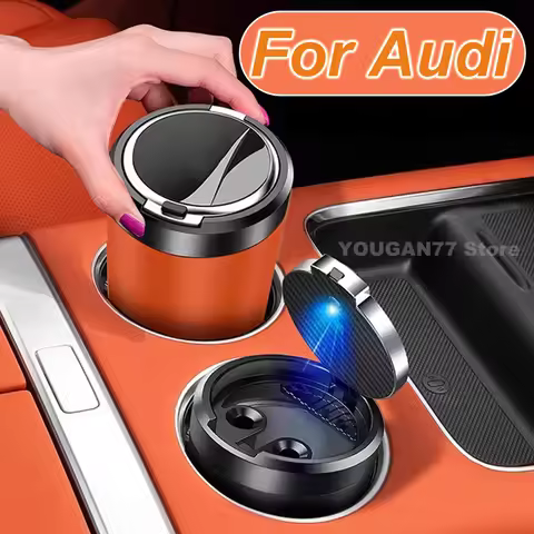 Car Ashtray For Audi Q5 A4 Q3 Q4 e-tron Q4 Sportback e-tron Q6 e-tron RS 6 Avant RS Q8 A6 e-tron Q7 