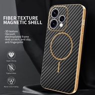 Casing For Oppo Reno 15C 5G Reno15C PMD110 Phone Case Magnetic Wireless Charging Car Mount Carbon Fi