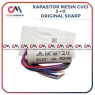 Kapasitor Mesin Cuci Washing Machine Capasitor 4 kabel 3 uF dan 11 uF Sharp Original Epcos A209