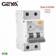 GEYA GYR9NM Type A RCBO 2P Magnetic Residual Current Circuit Breaker with Over Current  Protection 10A 16A 25A 32A 40A 30mA