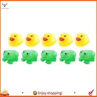 【pwlydc1g】1 set of Frogs & Ducks 5Pcs+5Pcs Toys