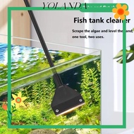 YOLAN Glass Algae Scraper, Stainless Steel 33/53/73CM Aquarium Cleaning Tool,  Dual-Use Algae Remova