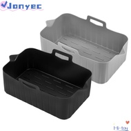 JONY1EC Air Fryer Basket, Rectangle Silicone Air Fryer Baking Tray, Reusable Air Fryer Mold Tray for