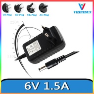 6V 1.5A Power Adapter 6V 1500mA Switching Power Supply DC Stabilized Power Supply Charger