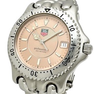 TAG HEUER Professional WG111D 男錶，不鏽鋼錶殼，石英機芯，粉紅色錶盤/銀色錶帶 [二手]