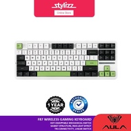 AULA F87 WIRELESS MECHANICAL GAMING KEYBOARD - 87-KEYS TKL LAYOUT, HOT-SWAPPABLE, RGB, TRI-CONNECTIV
