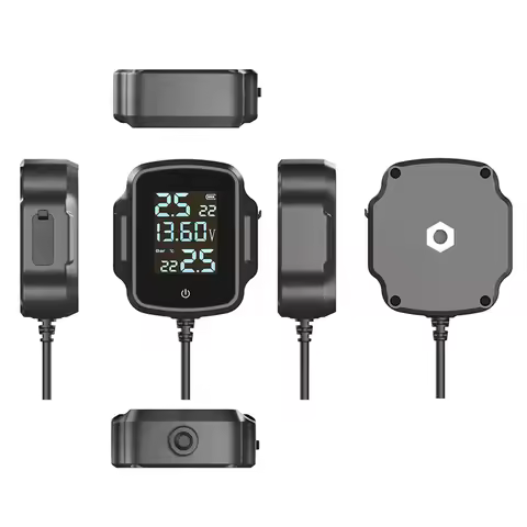 Y91A-Motorcycle TPMS Motorbike Tire Pressure Monitoring System Tyre Temperature Alarm System With QC