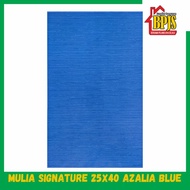 SIGNATURE 25x40 Azalia Blue keramik dinding kilap biru salur halus