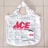Tas Belanja Shopping Tote Bag Dompet Lipat Parasut Ace Hardware Putih