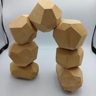 木石頭 積木 疊疊樂 台灣檜木 原木 無上漆 台灣製造