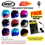 ARC RITZ TWO TONE 2024 SPECIAL COLOUR HELMET ARC ORIGINAL ( HELMET ARC RITZ 2 TONE RAYA SPECIAL COLO
