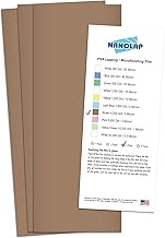 NANOLAP PSA Lapping Film, 3 Pc 5 Micron (4,000 Grit) Adhesive Polishing Paper, 4-1/4” x 11” Microfin