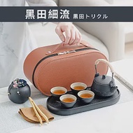 【CAMPING BOX】日式大河風流水隨行旅行茶具套組 (露營茶具組 交換禮物) 黑田細流
