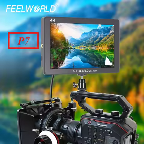 FEELWORLD P7 7" 4K HDMI Monitor 1920x1200 2200nit IPS Metal Case 3D LUT F970 Bracket DC Out 8.4V