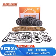 TRANSPEED RE7R01A Transmission Master Rebuild Kit with Friction & Steel Kit Oil Seals Rubber Seals f