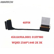 Laptop LCD/LVD Screen Cable for Lenovo ThinkPad X1 Yoga RV2 WQHD 2560*1440 2K 3K 40PIN 450.0A90A.000