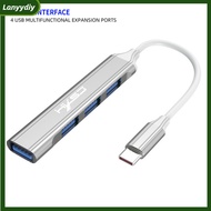 NEW USB C Hub 4-Port USB Hub Slim Mini Data Adapter Multiport Dongle With Cable For Laptop PC Printer Flash Drive