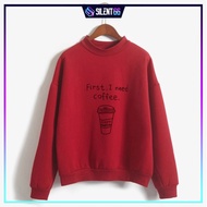 women sweater sweatshirt coffee cup - COFFEE pullover oversized sweater woman