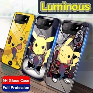 For Asus ROG 7 Case ROG7 Full Protected Luminous Glass Phone Case For Asus ROG Phone 7 ShockProof Cover For ROG Phone7 5G