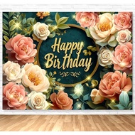 Sage Green Birthday Backdrop Sage Green Happy Birthday Banner Green Birthday Background Sage Green B