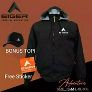 jaket parasut eiger tropical adventure waterproof anti air bonus topi&stiker