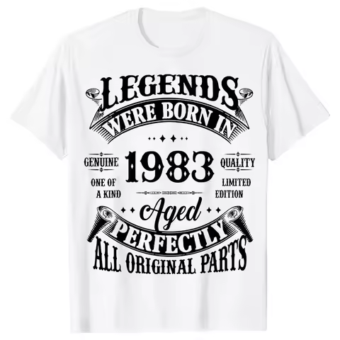 41th Vintage Legends Born in 1983 41 Years Old T Shirts Graphic Streetwear Short Sleeve Birthday Gif