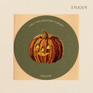 EMJOUR Embroidered Sticker Card-Pumpkin Lantern | Halloween Pumpkin Card Souvenir Gift Bag Decoratio