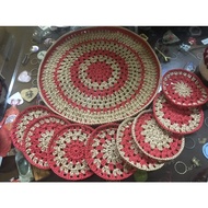 Crochet Plate Mat / Alas Pinggan atau Cawan Kait