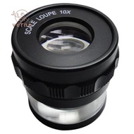 10X Stand Measuring Magnifier Scale Loupe Magnifying Glass 10X with Scaled Magnifier