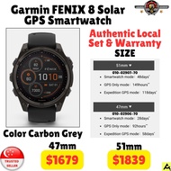 Garmin FENIX 8 Solar GPS Smartwatch (Local Warranty)