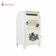 [Menolana] European Post Box Floral Design Vintage Mailbox Spacious Mailbox for Outdoor