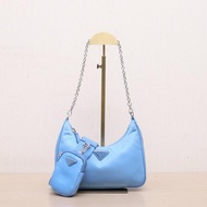PRADA(普拉達) Hobo 三合一 藍色 帆布