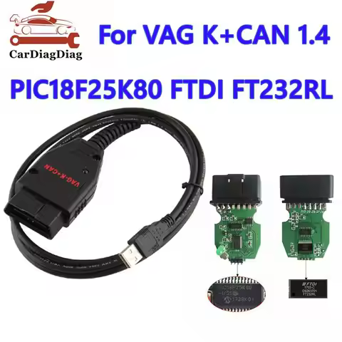 For VAG K CAN Commander 1.4 PIC18F25K80 FTDI FT232RL OBD2 Scanner Diagnostic Tool For VW For Audi Fo