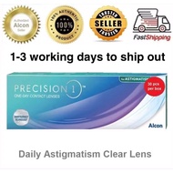 30 pieces Alcon Precision 1 Toric Astigmatism Silicone Hydrogel Daily Disposable Clear Contact Lense