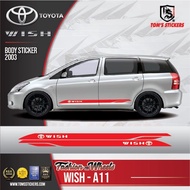 👍👍 TOYOTA WISH CAR BODY STICKER SET WISH - A11