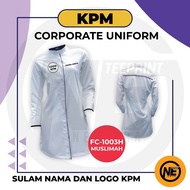 BAJU KORPORAT KPM PEREMPUAN - FREE SULAM LOGO DAN NAMA