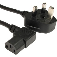 UK TO C13 (RIGHT ANGLE) POWER CORD 1.8M/3M/5M