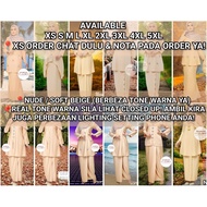 XS - 5XL NUDE / SOFT BEIGE / LIGHT BEIGE KEBARUNG KURUNG RIAU MINI KURUNG MODEN PLUS SIZE MAJLIS NIK