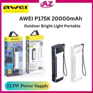 Awei P175K 20000mAh Powerbank 22.5W Outdoor Camping Power Bank Bright Light Portable PowerBank Dart Super Fast Charge