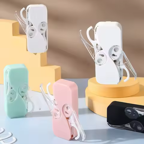 1pc Dental Floss Portable Case Reusable Mini Toothpick Dispenser Automatic Pop-up Dental Floss Dispe