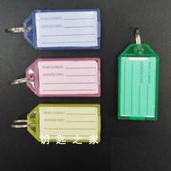 Color Plastic Flip Markable Number Classification Key Tag Luggage Tag Office Hotel Keychain HT9A